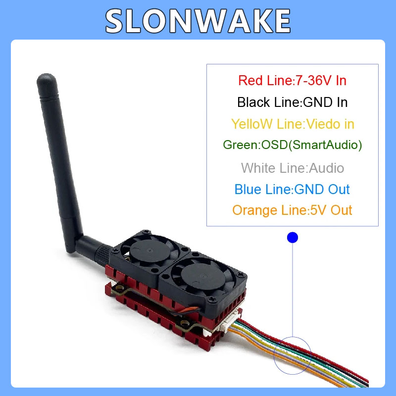 SLONWAKE 5.8G 48CH 4.2W VTX ปร - Drone Racing Transmitter บทวิจารณ์และราคา