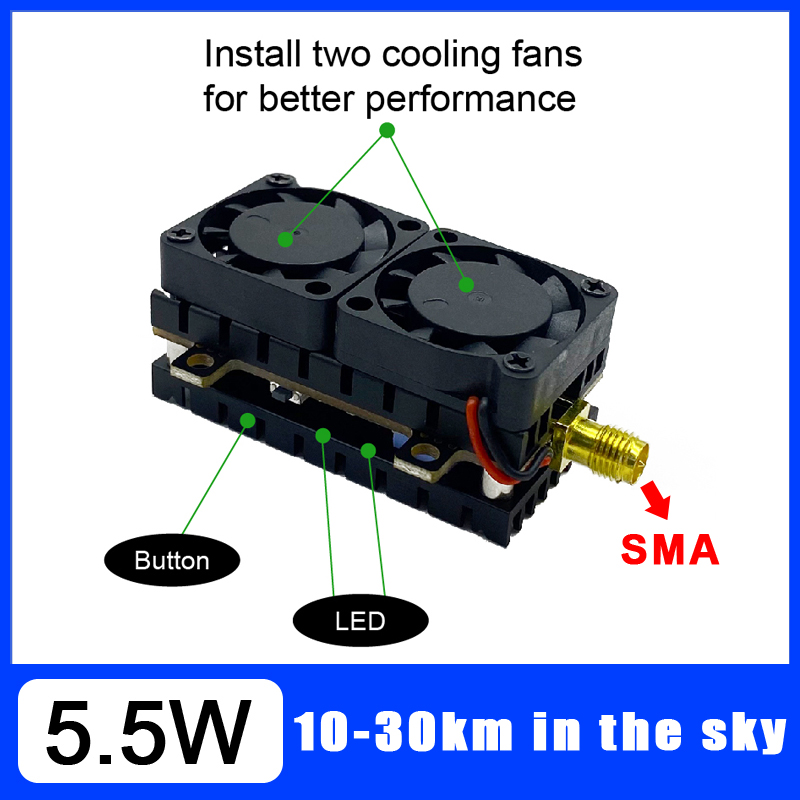 ยาว 5.8GHz 5.5W เครื่องส่งสัญญ - Drone Racing Transmitter บทวิจารณ์และราคา